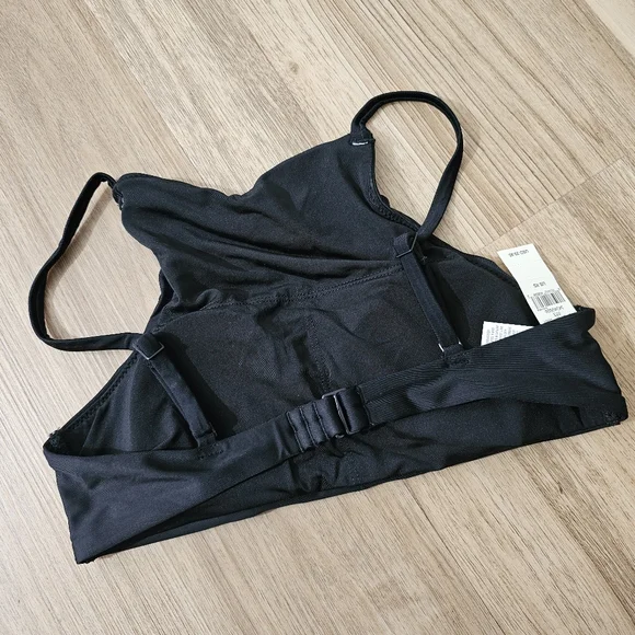 Aerie High Neck Crop Bikini‎ Top Black Women's XS Adjustable Removeable P… - Picture 4 of 7